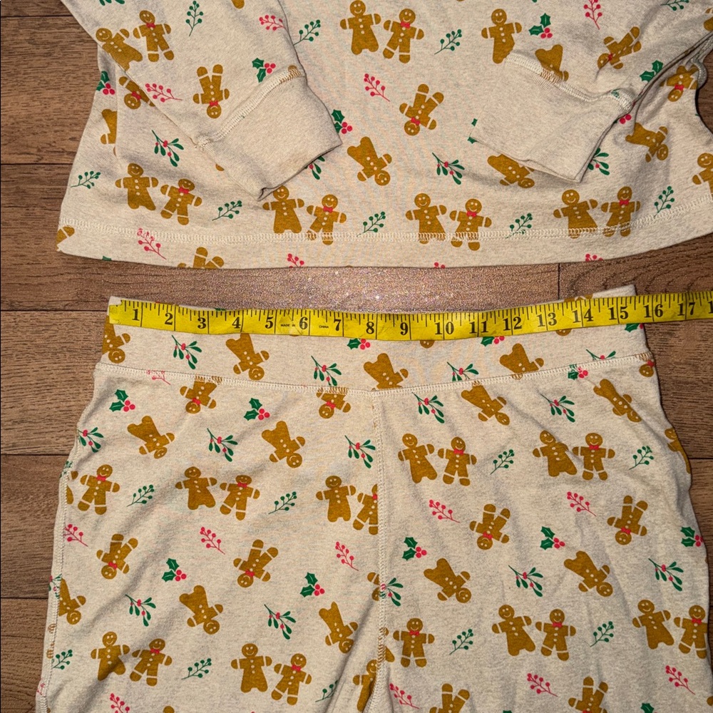 Pact Size Large Unisex Pajama 2 Piece Set Gingerbread 100% Organic Cotton Comfy - Picture 13 of 16